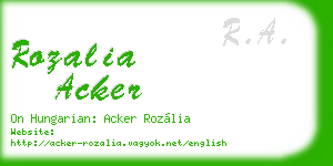 rozalia acker business card